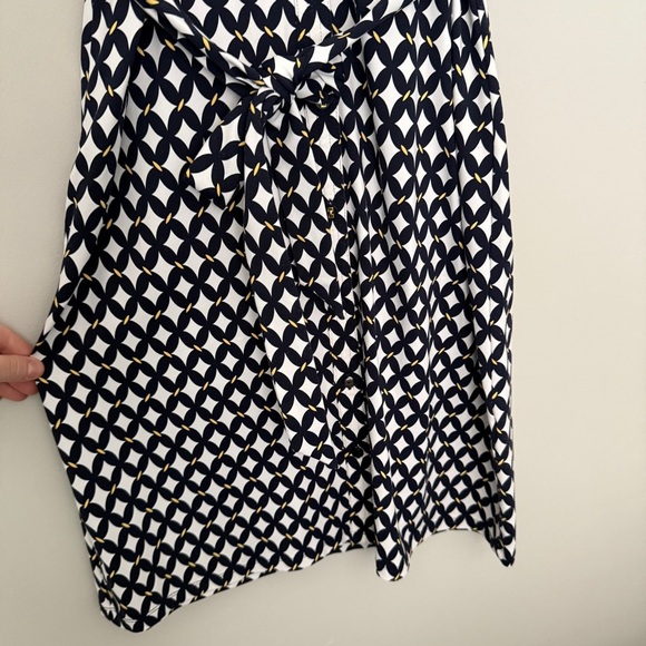 Charter Club Navy White Patterned Shirtdress SMALL - Picture 5 of 11